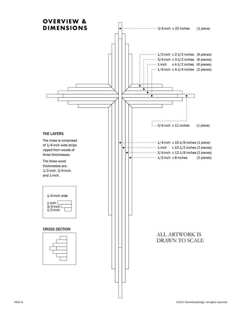 DIY Wooden Cross Plans 20-inches tall image 4