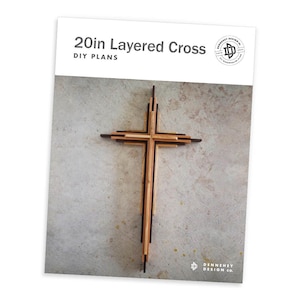 DIY Wooden Cross Plans 20-inches tall image 1