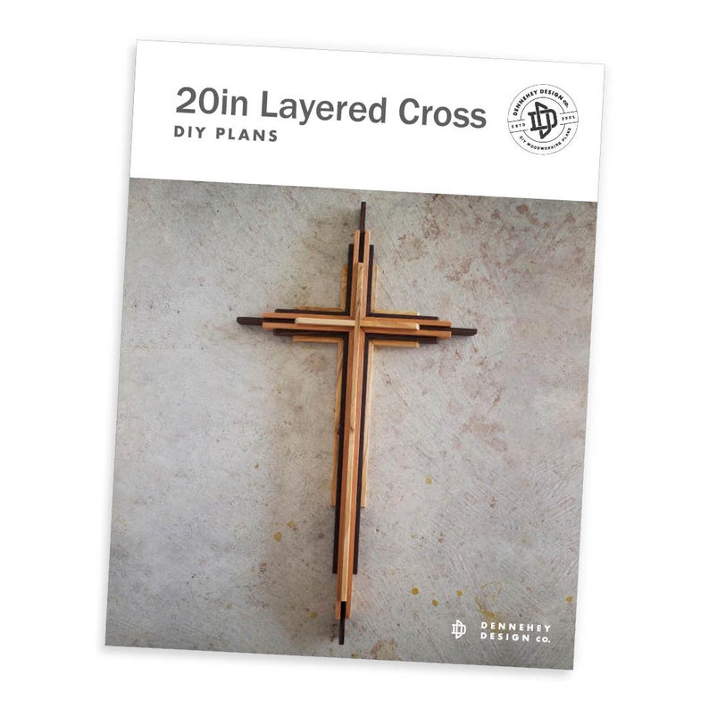 DIY Wooden Cross Plans 20-inches tall image 1