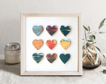 Heart Grid Art Prints