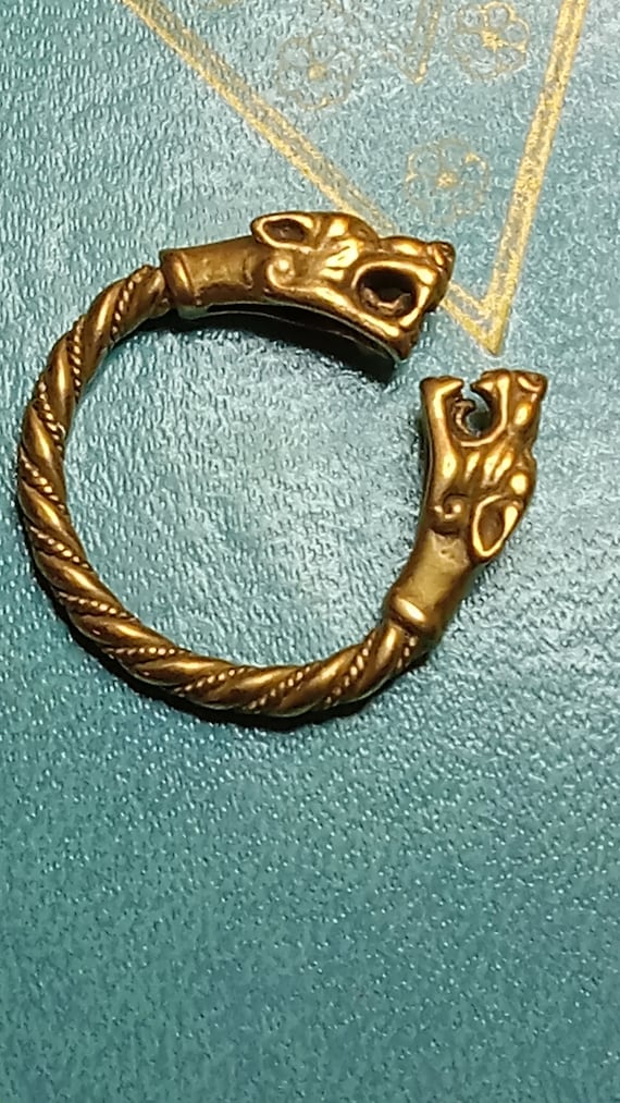 Wolf Torc Viking Ring - image 1