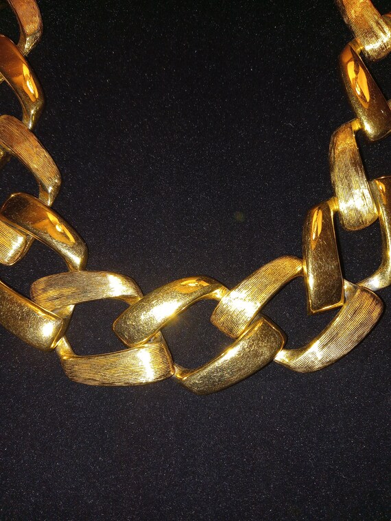 Vintage Napier Large Link Necklace 1980 Jewelry - image 2