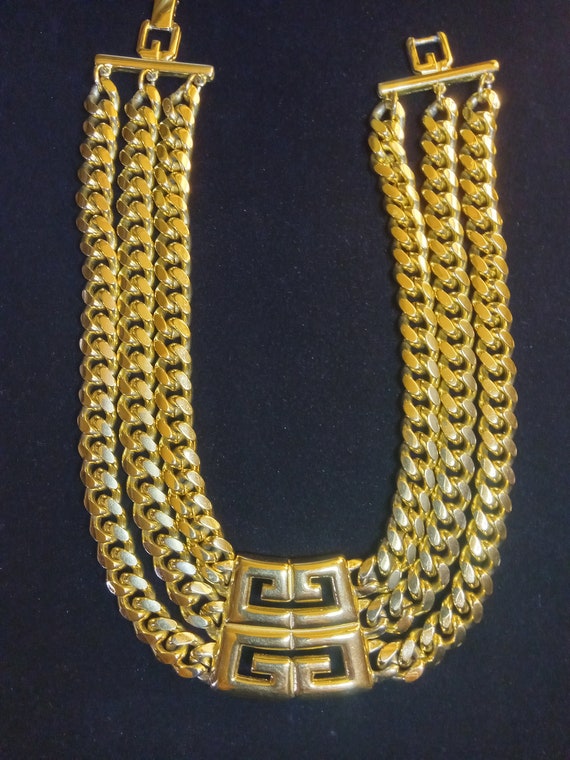Givenchy Logo Gold Chain Necklace