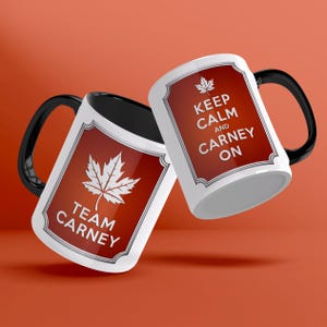Keep CALM and CARNEY ON koffiemok: een trots Canadees cadeau voor liberalen