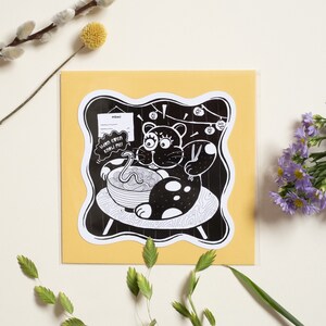Udon even know me! Noodle Ramen Pun Card, Cat Illustration