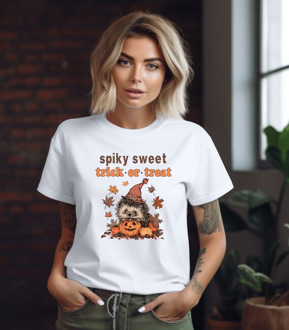 Hedgehog Halloween,Cute Halloween T shirt,Cute Halloween Hedgehog Shirt, Halloween Tee, Hedgehog Trick or Treat Tee,Halloween Hedgehog Shirt