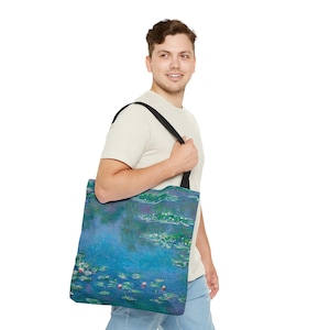 Monet Water Lilies Tote Bag - Artist Gift - Art Lovers - Famous Painting - Claude Monet -