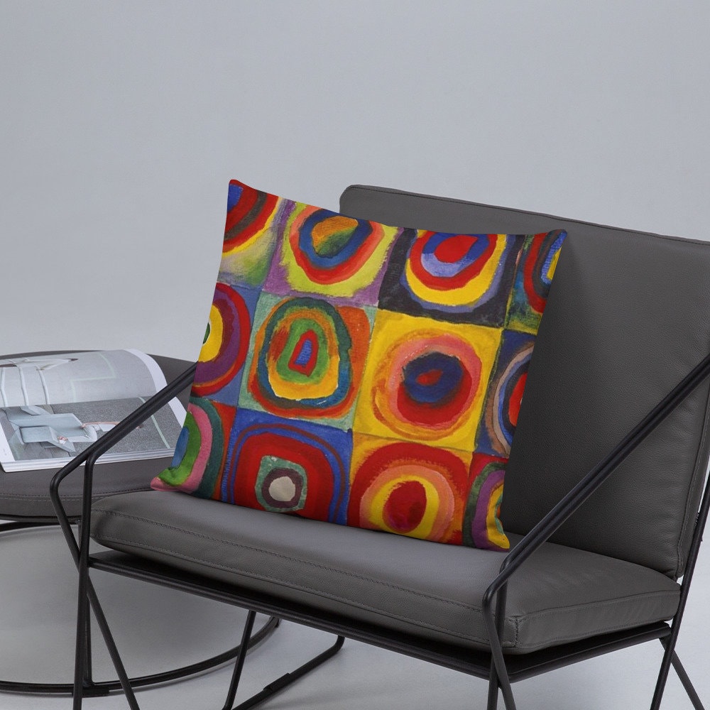 Primary color throw pillows hot sale