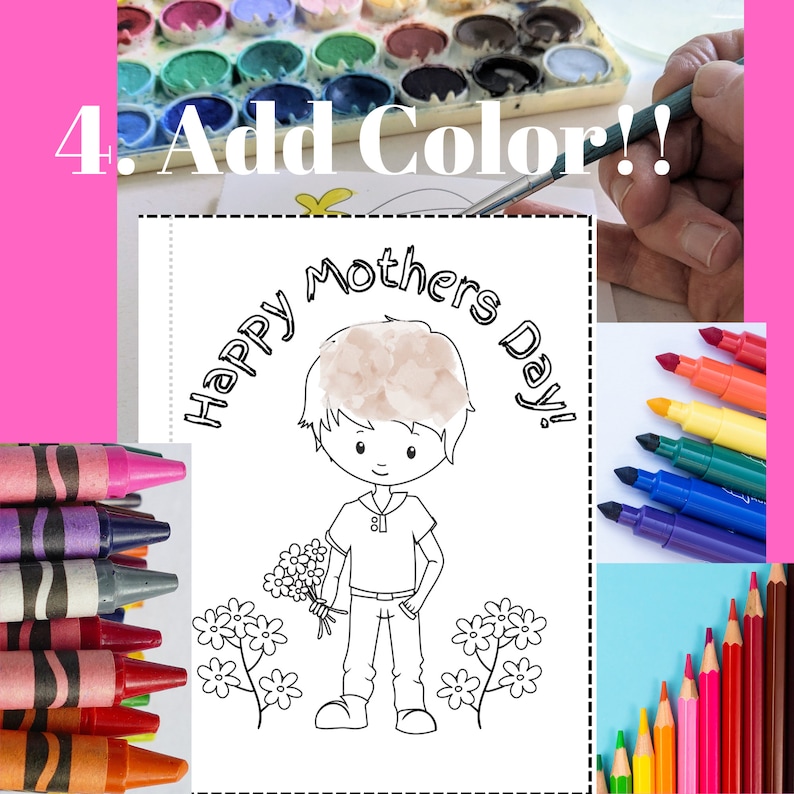 6 Printable Coloring Mothers Day Cards Card to Mom From Kids Mothers 6 Printable Coloring Mothers Day Cards Card to Mom From Kids Mothers