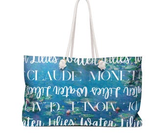 Monet Weekender Tote | Monet Water Lilies Bag |