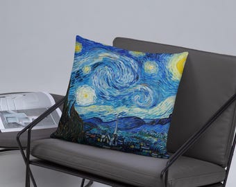 Van Gogh Starry Night Pillow - Impressionist Art Accent Piece