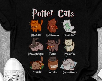 Potter Cats T Shirt - Etsy