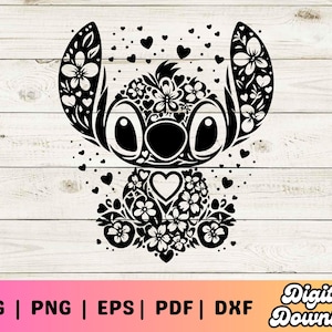 Mandala point floral SVG, Svg enchanté, Mandala Svg, Silhouette coupé fichiers, T-shirt Svg, Png, imprimable, clipart, svg lilo et stitch