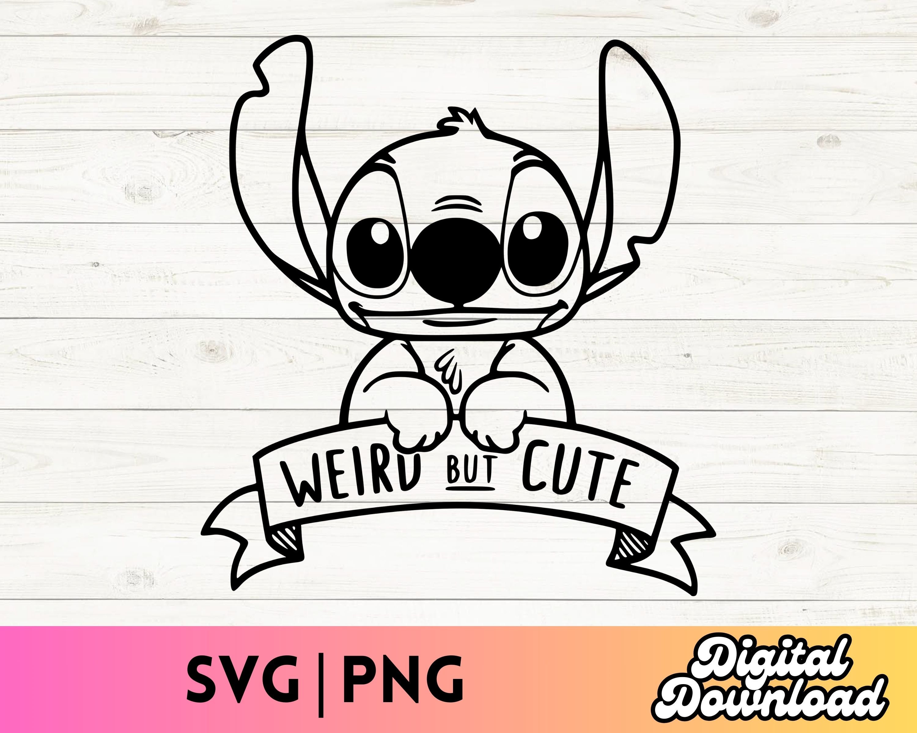Stitch SVG, Stitch PNG, Stitch Clipart, Stay Weird Stitch SVG, Cut