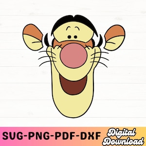 Tigger svg, Tigger Face svg, png, pdf, eps, dxf