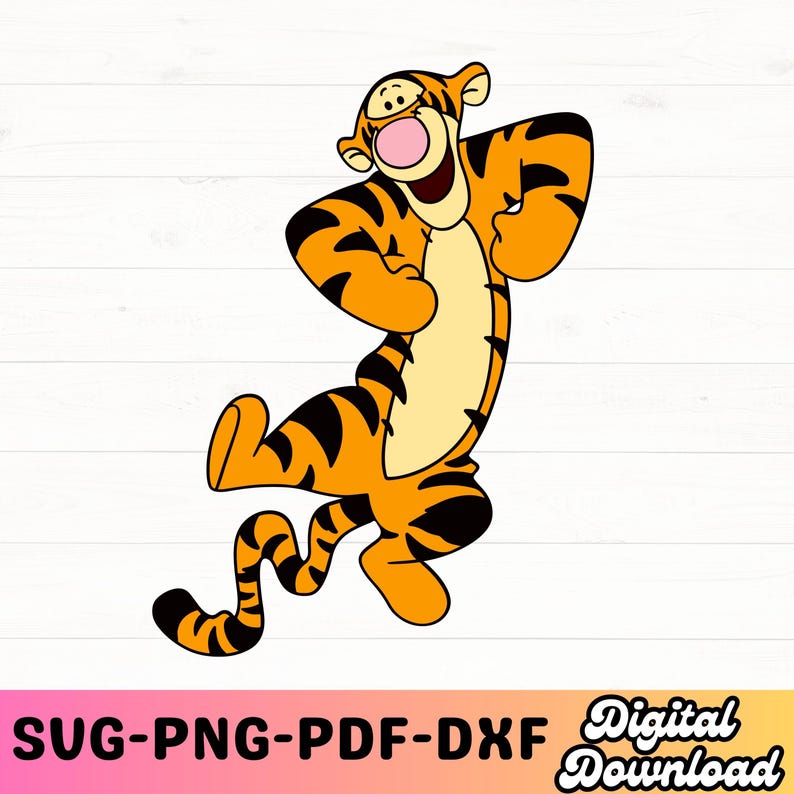 Tigger Vector File Tigger Svg, Tigger Face Svg, Png, Pdf, Eps, Dxf - Etsy