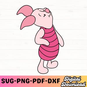 Piglet svg, Piglet Face svg, png, pdf, eps, dxf