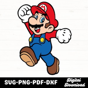 Mario svg, png, pdf, dxf, imágenes prediseñadas