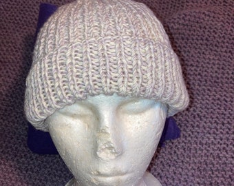 Hand knitted wool stocking hat