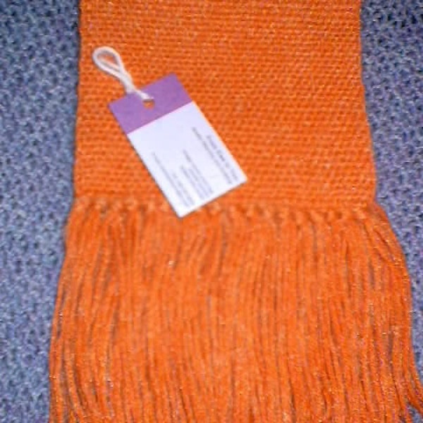 Salmon Acrylic Yarn Scarf