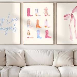 Long Live Cowgirls Digital Print Set of 3