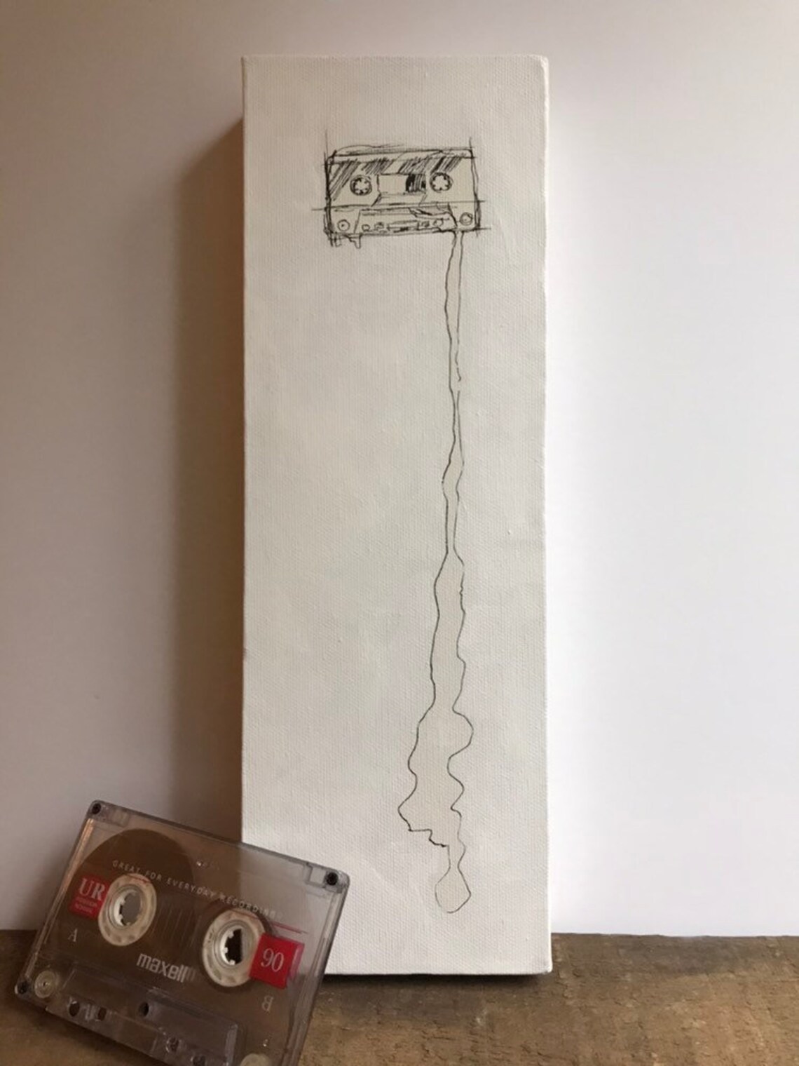 Unraveled Cassette Art Cassette Tape Art Retro Cassette Etsy