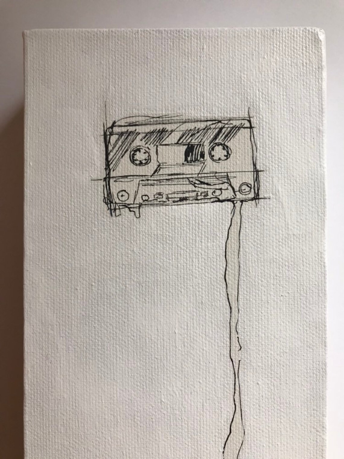 Unraveled Cassette Art Cassette Tape Art Retro Cassette Etsy