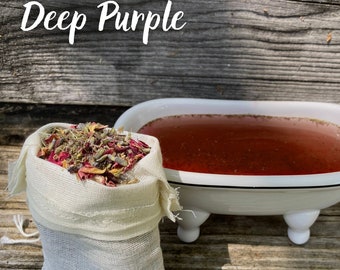 Herbal Bath Tub Tea Set Natural Skincare DYI At Home SPA | Deep Purple