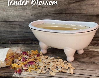 Herbal Bath Tub Tea Set Natural Skincare DYI At Home SPA | Tender Blossom