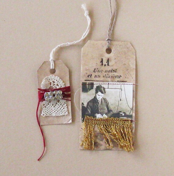 Items similar to Tag Art, For the love of vintage on Etsy