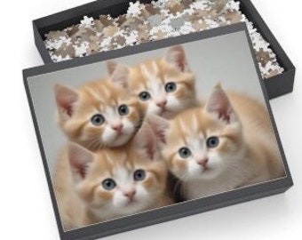 Purr-fect Playtime: Charming Kitten 500-1000-Piece 4K resolution Jigsaw Puzzle for Cat Lovers write rightful