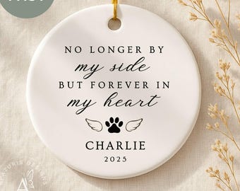 Personalized Pet Memorial Christmas Ornament, Pet Sympathy Gift, Pet Loss Gift, Cat Memorial Gift, Dog Loss, Memorial Keepsake Ornament