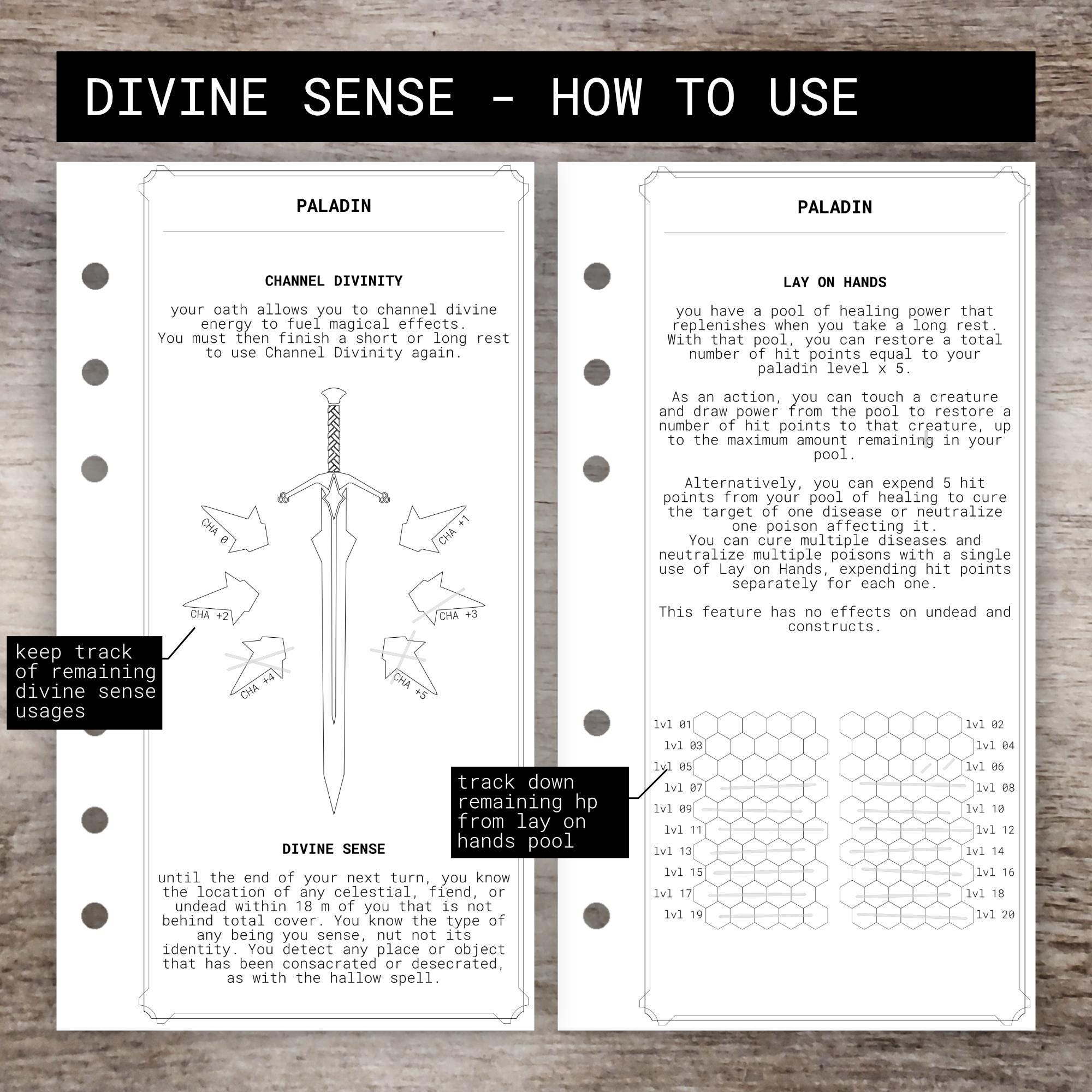 PALADIN Character Sheet and Spell Book for Dnd 5e Form Fillable Pdfs and SVG Included Dungeons ...