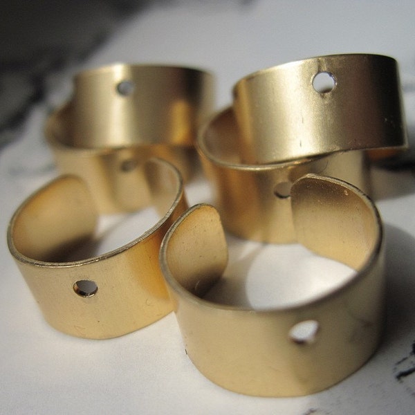 Dozen Brass EAR CUFFS with drilled hole jewelry supplies