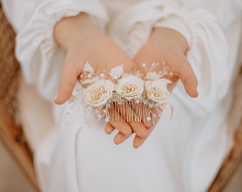 Blumen Stirnband für Hochzeit, Braut Haarschmuck, flexibles Swarovski Headpiece für Braut