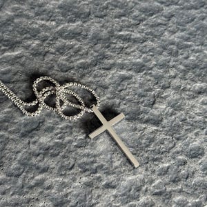 Cross Necklace • Stainless Steel Necklace • Spiritual Jewelry • Christian Gifts • Men&#39;s Necklace • Men&#39;s Jewelry • Cross Pendant Necklace