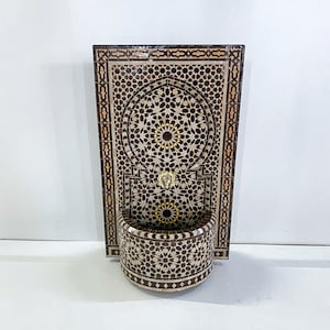 Handcrafted Mosaic Fountain: Andalusian Moroccan Decor