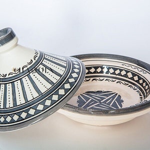 Berber-Tattoo-tagine Traditional ceramic 100% Handcrafted-painted pottery Exquisite Cultural Décor & Gifts from FES