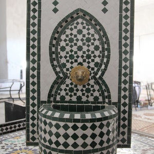 Andalusia style Mosaic Fountain for indoor and garden décor -Craftsmanship at Its Finest- Authentic Heritage-Timeless Beauty in Mosaic Décor