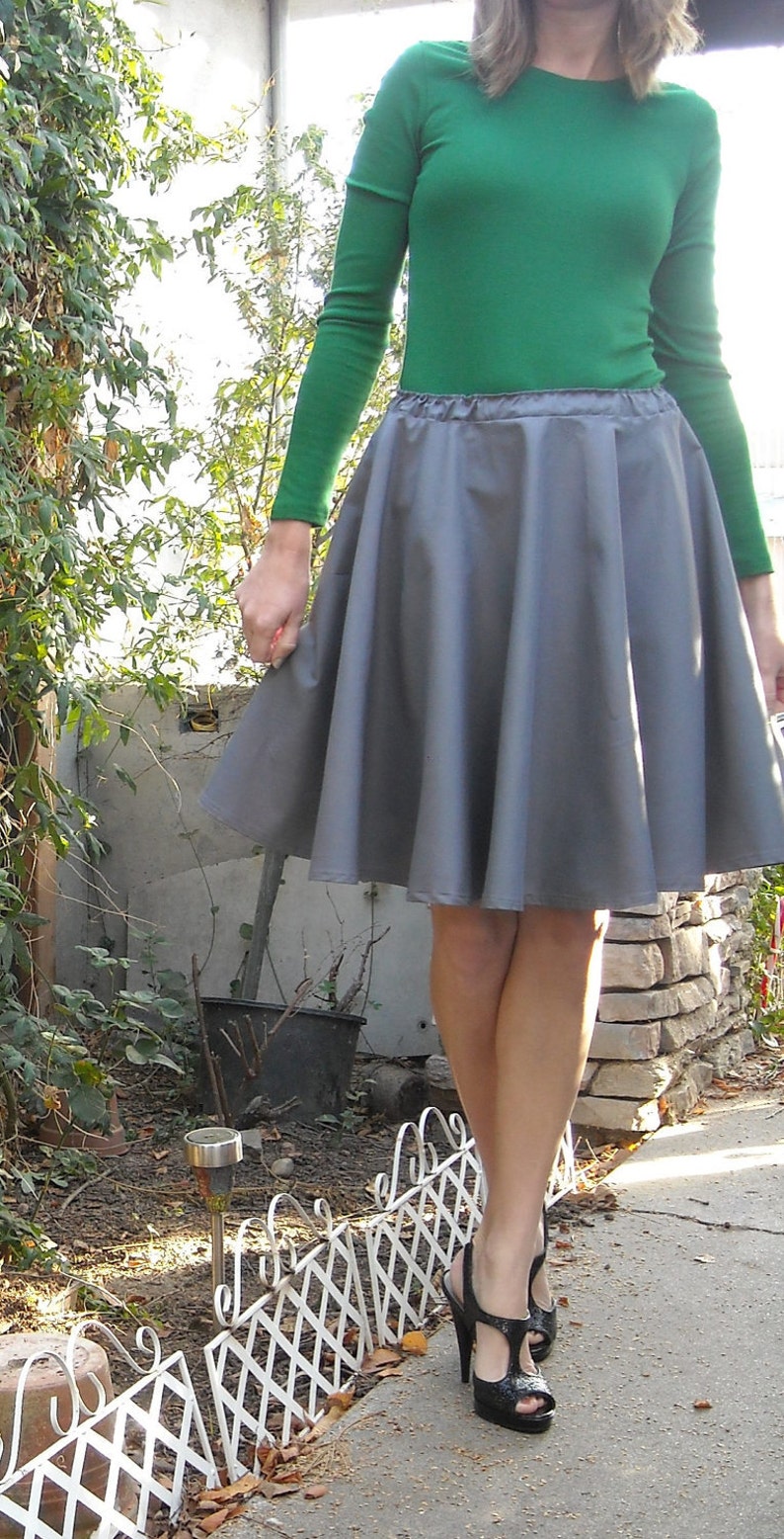 gray circle skirt