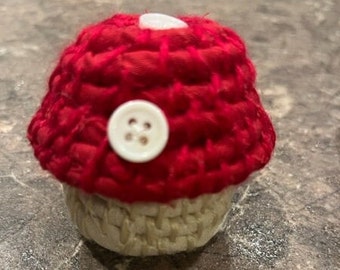 Teeny Tiny hand sewn toadstool pot