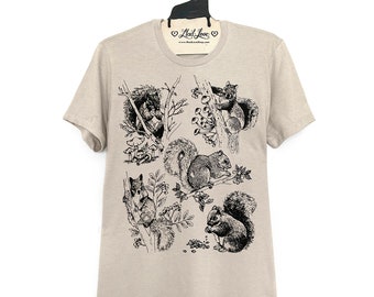 Womens Large - Heather Tan crew Neck Ladies Tee with Wally and Friends Print