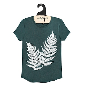 2XL - Forest Green Crew Tee with Fern Screen Print