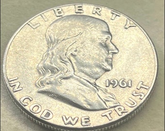 1961 Franklin- Half Dollar Silver.  Great Bell Line
