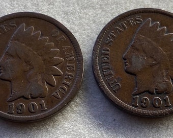 1901 Indian Head Penny (2 Cents)