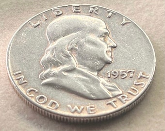 1957 Franklin- Half Dollar Silver.  Full Bell Line