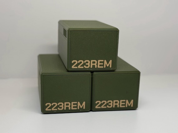 223 / 5.56 Ammo Storage Box – 3D Printed 50-round Holder | Durable