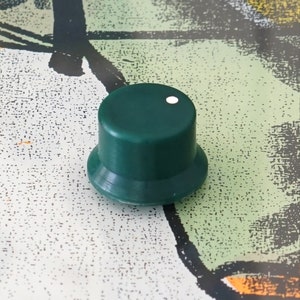 Green Knob made from recycled fishing net. Knob for effect pedals, synths, guitar, mixers, modules. Knob for DIY project.