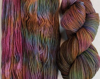 Hand Dyed Worsted Weight Wool Yarn for Knitting or Crochet