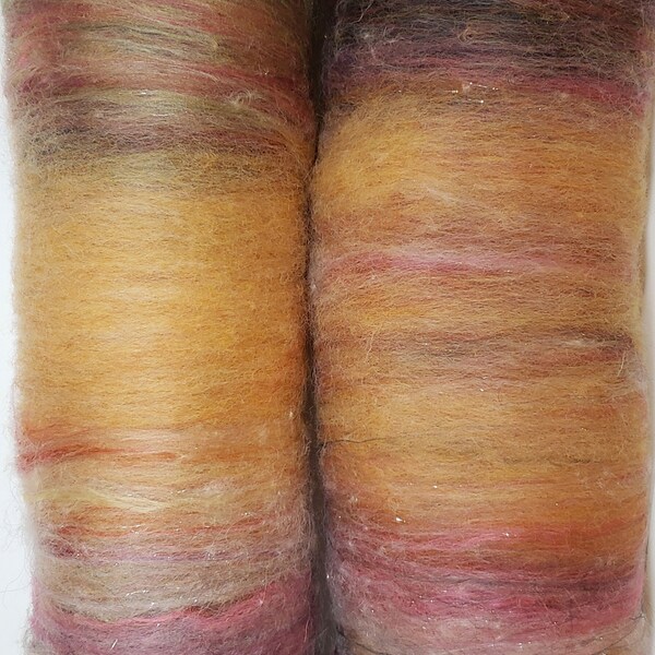 Wool Blend Batts for Hand Spinning  Felting Needle Felting